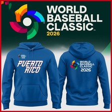 HOT SALE - Puerto Rico Baseball Classic Hoodie 2026 Blue Full Size S-3XL