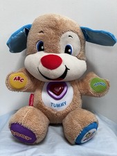 Fisher Price Smart Stages Plush Puppy Dog Laugh Learn Interactive Toy EUC