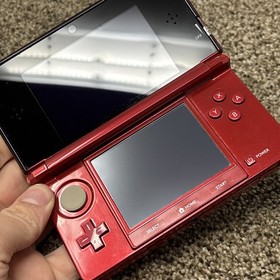 USA VERSION Nintendo 3DS Handheld System tested/working- Flame Red With Case