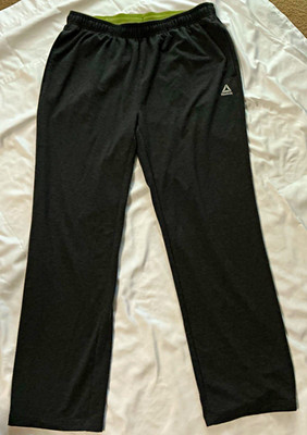 Reebok Men's XL Charcoal Grey Sweatpants Drawstring Elastic Waist Straight Leg