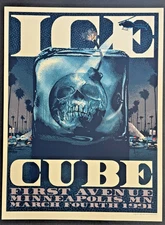 ICE CUBE Concert Poster Silk Screen First Avenue MN 1991