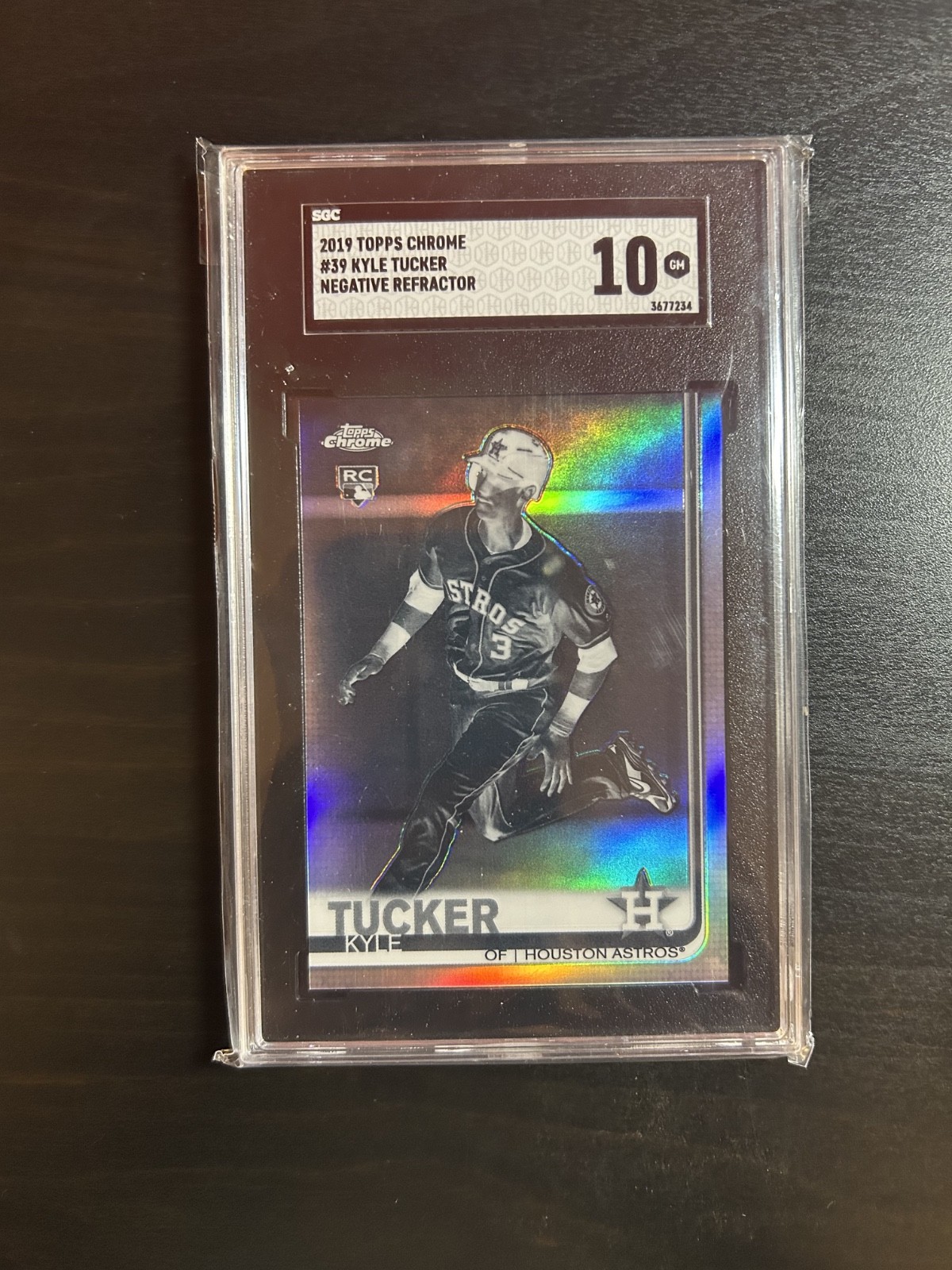 2019 Topps Chrome Kyle Tucker Negative Refractor #39 SGC 10 Gem Mint Rookie RC