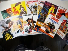 Spaghetti Western Mini Movie Poster Lot 12 posters