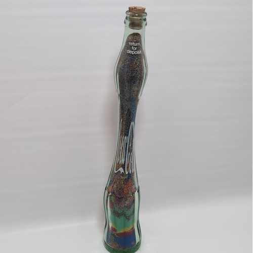 Vintage Stretched Glass Coca-Cola Coke Bottle Long Neck Sand Art , 14” Tall . - Picture 3 of 7