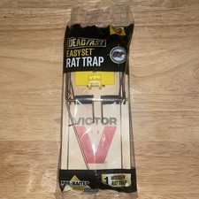 Victor Deadfast Easy Set Wooden Rat Trap Rodent Strong & Easy To Bait
