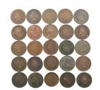 Lot 25 1800's 1880 1881 1886-1889 Indian Head Cent Coin Collection 1/2 Roll *659