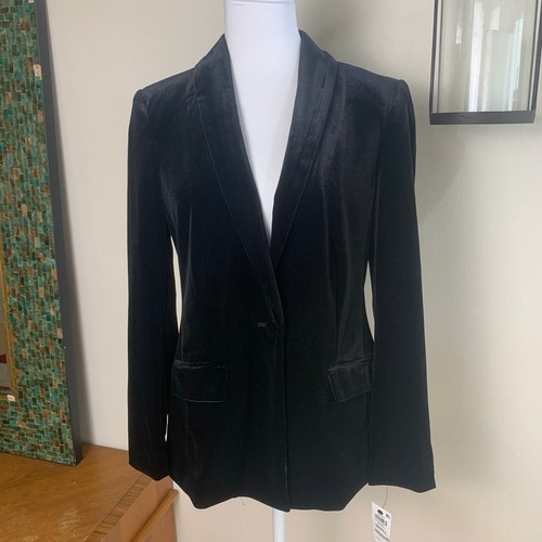 NEW I.N.C Internationa Concepts Size S Women's Velvet Blazer Jacket Black Formal - Picture 2 of 13