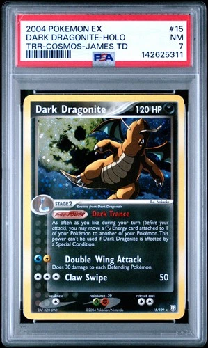 2004 POKEMON EX TEAM ROCKET RETURNS #15 DARK DRAGONITE-HOLO PSA 7
