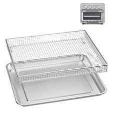 2Pcs Stainless Steel Air Fryer Tray Replacement for Cuisinar TOA-060 and TOA-...