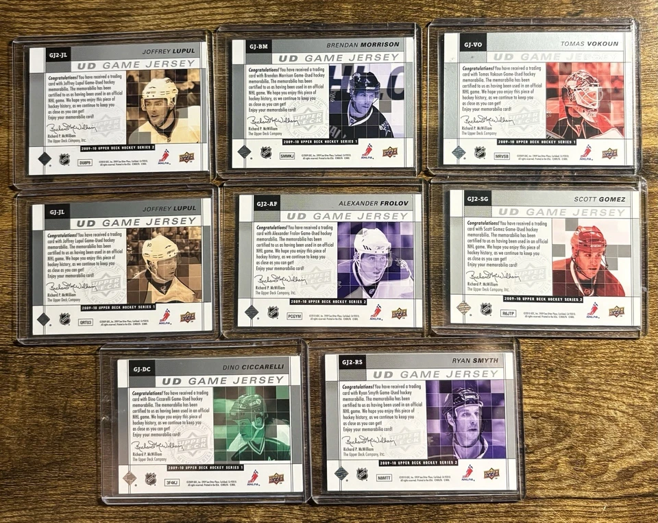 2009-10 Upper Deck Game Used Jersey Lot Of 20 Foto 4 de 4