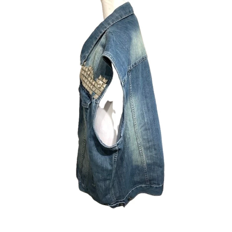 Colete jeans SOUTHPOLE 5X grande e alto - Streetwear, grunge, nervoso - Imagem 2 de 4