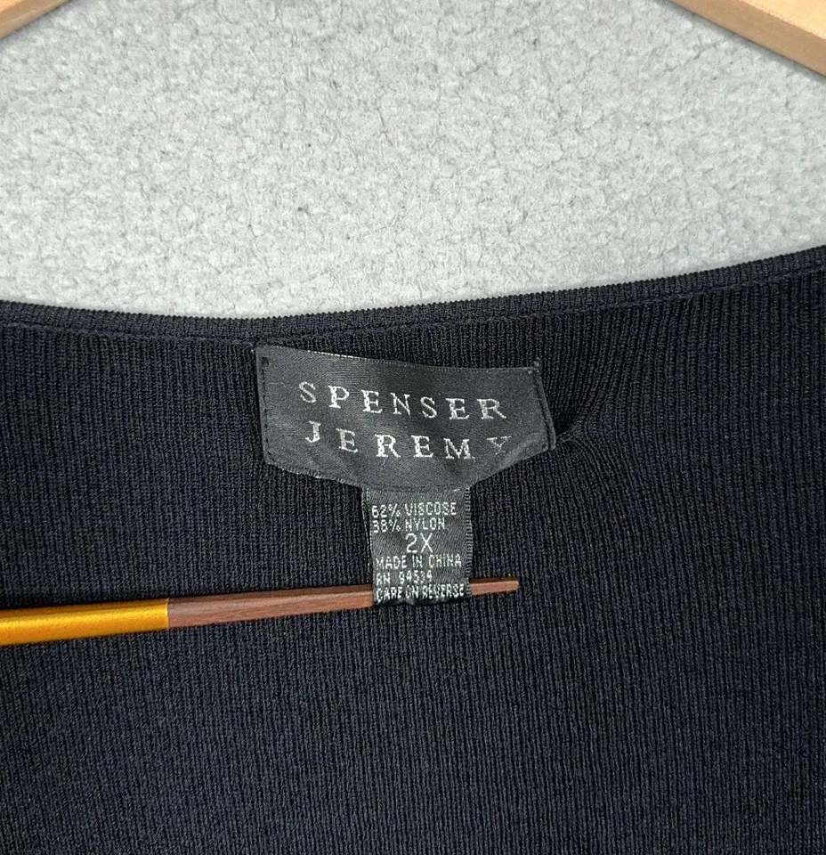 Cárdigan Spenser Jeremy Mujer 2X Malla Hombros Encaje Corbata Frontal Babydoll Lechera Foto 4 de 4