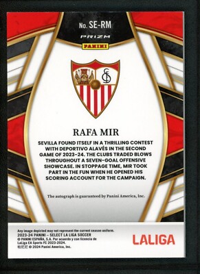 2023-24 Rafa Mir Auto Panini Select La Liga Red Peacock Wave | eBay