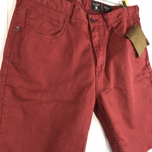 Globe United By Fait Red Denim Mens Shorts Size 34 NWT - Picture 4 of 6