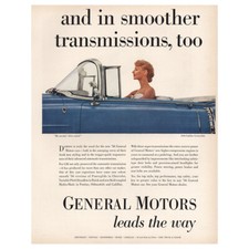 1956 General Motors: Smoother Transmissions Too Vintage Print Ad
