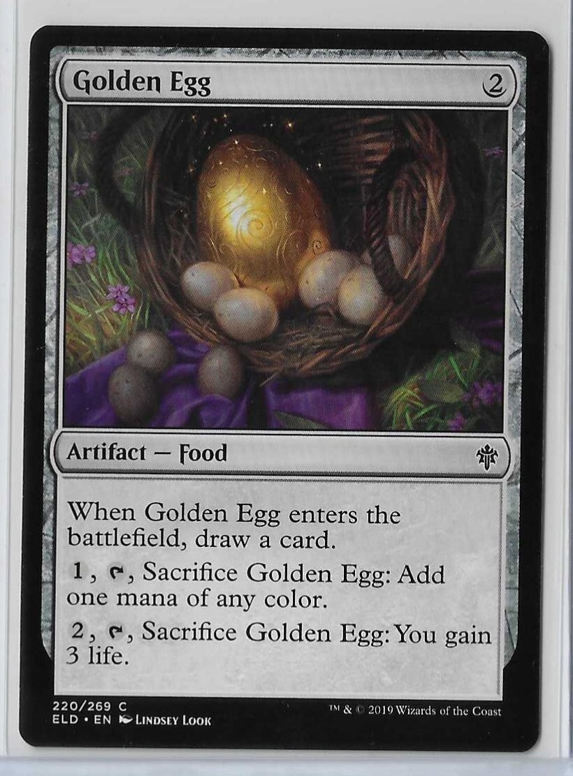 mtg egg cards Golden Egg [Throne of Eldraine] Near Mint Foil