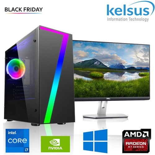 FAST Gaming PC Core i7-6700 Tower Gaming Computer 32GB RAM 4GB GFX Windows 10