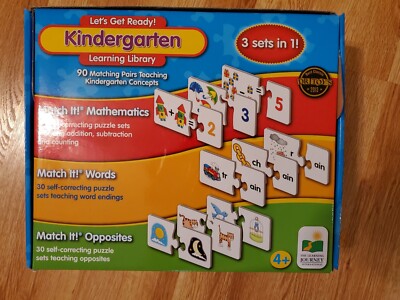 KINDERGARTEN LEARNING LIBRARY 3 SETS IN 1 LEARNING JOURNEY LET'S GET READY!