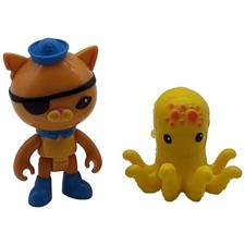 Mattel Lot/2 Octonauts 2010 Kwazii  Yellow Octopus Figure Toy Replacement Part