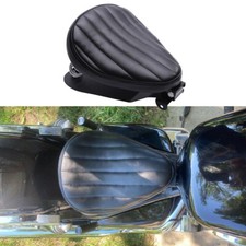 Black Motorcycle Solo Seat Spring Base Saddle For Harley Honda Bobber Chopper UK