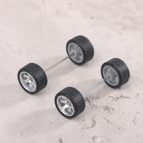 4 Spoke Custom Alloy 1:64 Wheels And Tyres Real Riders Wheels Hot Rubber X4 A1Q2 - Picture 2 of 15
