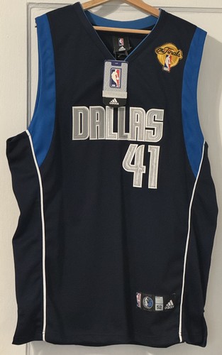Authentic Adidas Dallas Mavericks Dirk Nowitzki Away Jersey Final Patch XL Tags - 第 1/6 張圖片