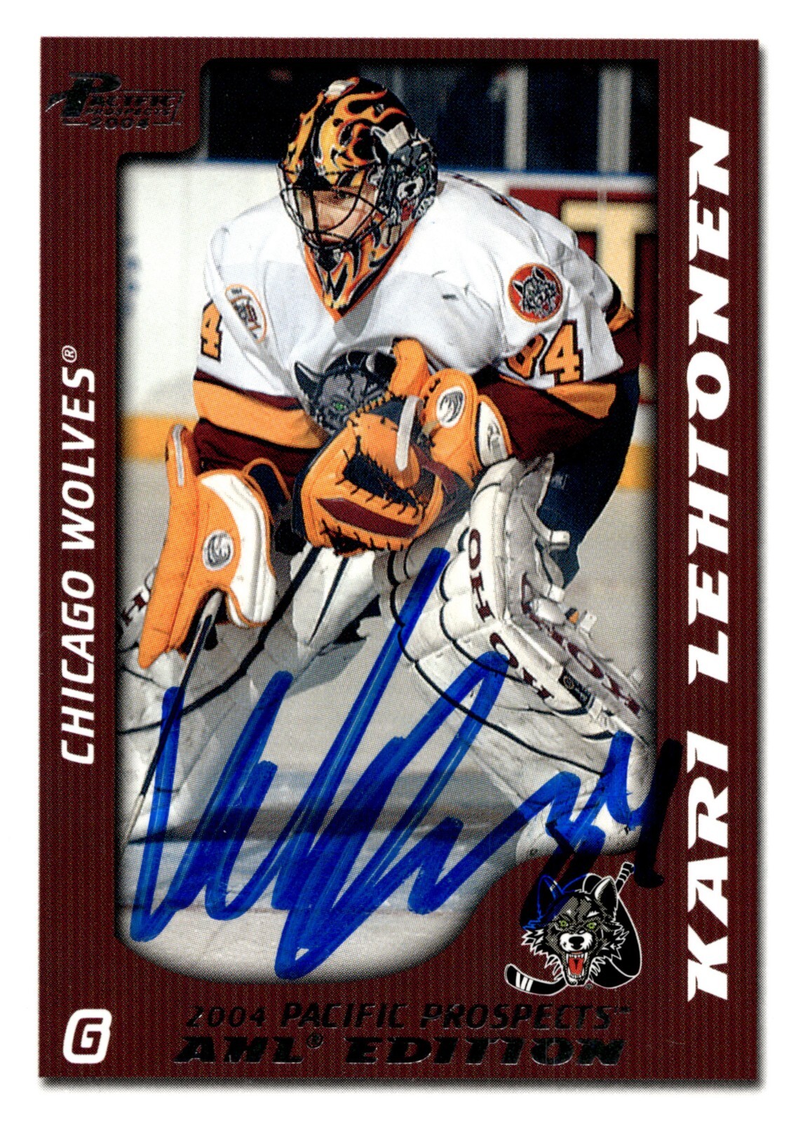Kari Lehtonen - Signed 2003-04 Pacific AHL Prospects Card #13