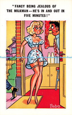 R251676 Fancy being jealous of the milkman He s in and out in five minutes Sunny