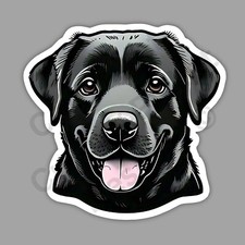 Black Labrador Retriever Dog Breed Cute Heartwarming 3" Vinyl Sticker