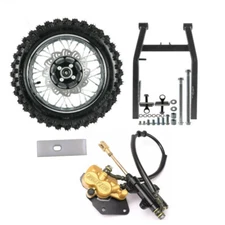 80/100-12 Rear Wheel Tube Tire On Rim Swing Arm 12mm SDG SSR 50-125cc Pit Bike