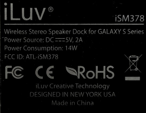 iLuv Wireless Stereo Speaker Dock (For Galaxy S Series) Black - Unit Only... - Picture 11 of 13