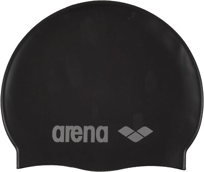 Arena Classic Silikon Junior Unisex Badekappe, Jungen & Mädchen, schwarz