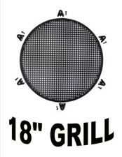18" INCH GRILL WAFFLE SPEAKER SUB WOOFER SPEAKER WITH CLIPS AND SCREWS