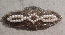 Vintage French Barrette Hair Clip Victorian Beaded France