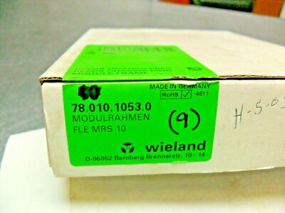 qty 9 - Wieland Electric Inc.  78.010.1053.0 Rectangular Connector nib