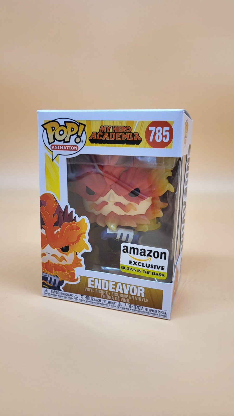 Funko Pop! My Hero Academia Endeavor #785 Gitd Amazon Exclusive W/Protector