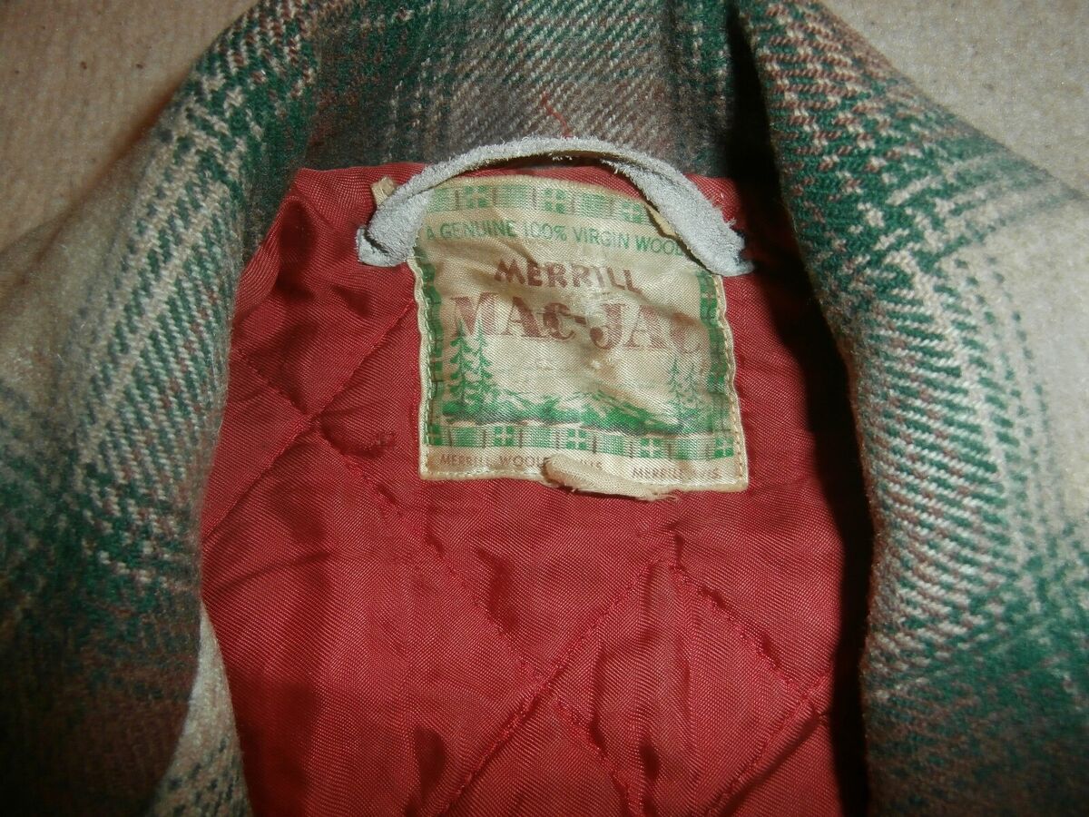 VINTAGE 50'S - 60'S MERRILL MAC JAC 100% VIRGIN WOOL PLAID VINTAGE 50'S - 60'S MERRILL MAC JAC 100% VIRGIN WOOL PLAID