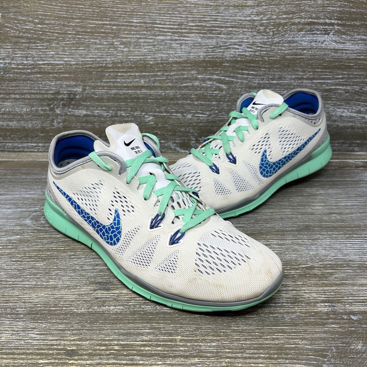 Nike Free 5.0 TR Fit 5 White Mint Green Running Shoes 718932 Nike Free 5.0 TR Fit 5 White Mint Green Running Shoes 718932
