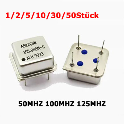 1/2/5/10/30/50Stck 50MHz 100MHZ 125MHz Aktivkristall Oszillator OSC Quadrat DIP4
