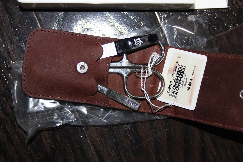 Juego de manicura de 3 piezas Pfeilring tijeras pinzas y estuche de limas de uñas de zafiro Alemania Foto 2 de 3