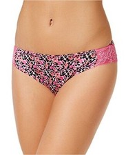 Maidenform Comfort Devotion Lace Back Tanga Panty - Pink Animal - Size 5 - New