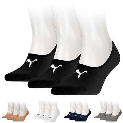 Puma Sport Footies Socken Unisex (3 Paar Pack) Invisible Low Cut Sneaker Slipper