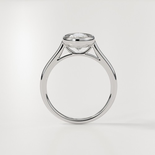2.50 CT Pear Lab Grown Diamond Engagement Ring IGI Certified VS1 14k White Gold - 第 4/13 張圖片