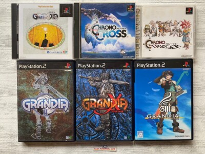 SONY PS 1 & 2 GRANDIA 1 2 3 & Extreme Chrono Cross & Trigger set