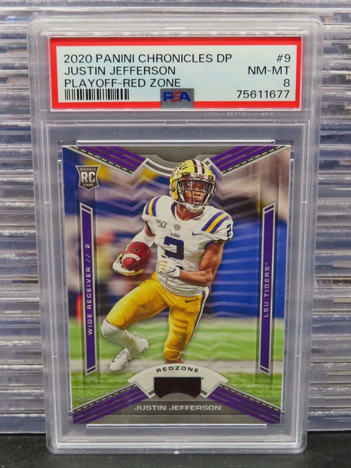 Justin Jefferson Panini Chronicles Draft Picks Playoff #9 Red Zone