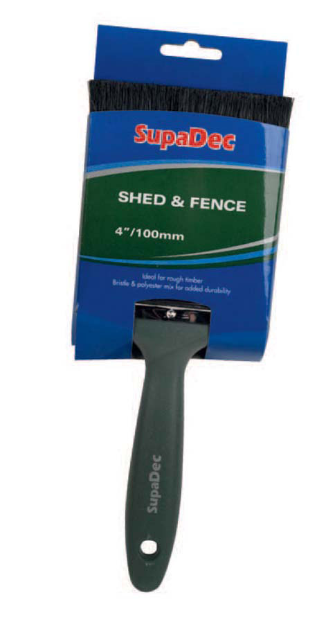 SupaDec Outdoor Exterior Wood Timber Garden Shed & Fence Paint Brush - 4""/100mm