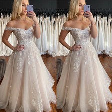 Boho Off Shoulder Wedding Dresses Beach A Line Sweetheart Lace Bridal Gowns