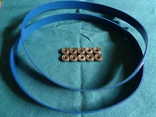 BLUE MAX BAND SAW TIRE SET AND 10 GUIDE BEARINGS SET FOR POWERMATIC PWBS-14CS