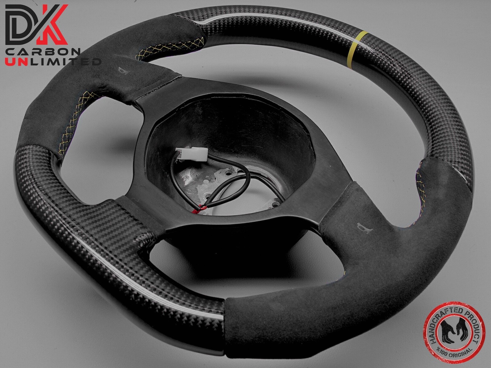 Lamborghini Murcielago LP670 LP650 LP640 Yellow Ring Carbon Steering Wheel v3