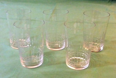 5 Cut crystal glasses Cristallerie Vessière in Nancy - stamped | eBay